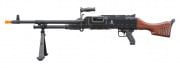 Lancer Tactical Full Metal M240W Airsoft AEG Squad Automatic Machine Gun with Box Magazine (Black & Wood)