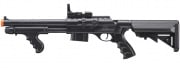UK Arms Spring M0681D Spring Powered Pump Action Shotgun w/ Red Dot Sight, Flashlight, and Stock (Black)