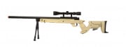 Well SR-22 Bolt Action Sniper Airsoft Rifle Scope & Bipod Package (Tan)