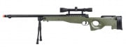 Well MB15 Bolt Action Airsoft Sniper Rifle With Scope And Bipod (OD Green)