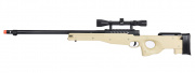 Well MB15 Bolt Action Airsoft Sniper Rifle With Scope (Tan)