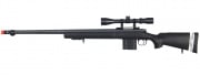 WELL MB4405BA Bolt Action Rifle with Fluted Barrel and Scope (Black)