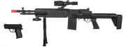 UK Arms Spring Sniper Rifle and P618 Pistol Combo with Laser and Flashlight