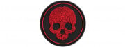 Lancer Tactical Fingerprint Skull PVC Patch (Black/Red)