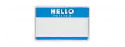 G-Force Hello My Name Is PVC Patch (Blue)