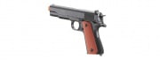 UK Arms 1911 Alloy Series Spring Airsoft Pistol (Black/Brown)
