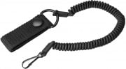Opsmen Tatical Lanyard With Snap Button Belt Connector (Black)
