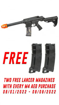 HOW TO GET 2 FREE HIGH SPEED MAGAZINES FOR ANY M4 MAGAZINE AIRSOFT GUNS ENDS MONDAY 08/08