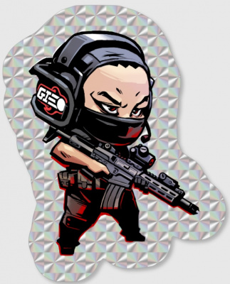 LIMITED EDITION MAYO GANG BOAZ CHIBI STICKER ( PRISMATIC )