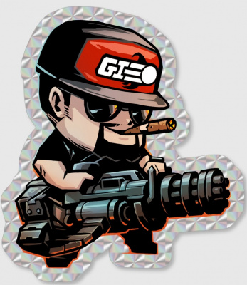 LIMITED EDITION MAYO GANG CISCO CHIBI STICKER ( PRISMATIC )