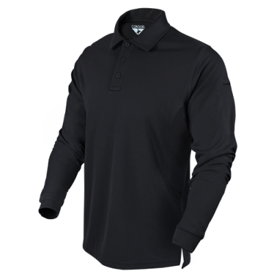 Condor Outdoor Performance Long Sleeve Tactical Polo ( Black / Option )