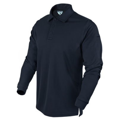 Condor Outdoor Performance Long Sleeve Tactical Polo ( Navy Blue / Option )