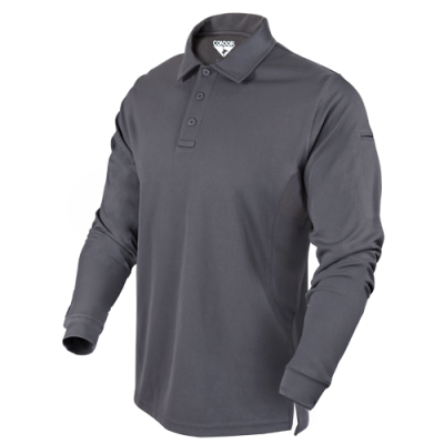 Condor Outdoor Performance Long Sleeve Tactical Polo ( Graphite / Option )