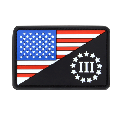 Condor Outdoor US Flag Morale PVC Three Percenter ( RWB )