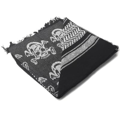 Condor Outdoor Cotton Shemagh (Skull) ( Black / White /  Skull )