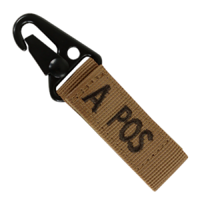 Condor Outdoor Blood Type Key Chain ( Coyote Brown / Choose an Option )