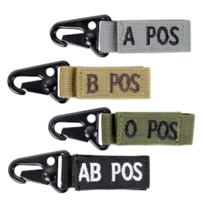 Condor Outdoor Blood Type Key Chain ( Coyote Brown / Choose an Option )