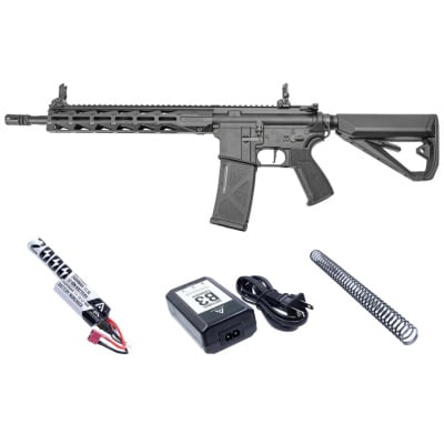 ARCTURUS LWT MKIII Carbine 12" Sport M4 AEG w/ SE ETU Starter Pack (Black)