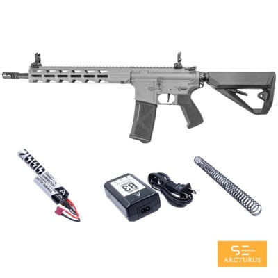 ARCTURUS LWT MKIII Carbine 12" Sport M4 AEG w/ SE ETU Starter Pack (Grey)