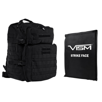 VISM Assault Backpack with 11X14 Soft Ballistic Panel ( Black )