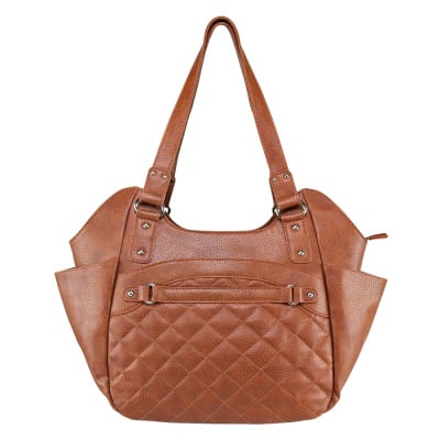 VISM Concealed Carry Quilted Hobo ( Brown / Large )