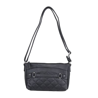 VISM Quilted Crossbody Bag ( Black )