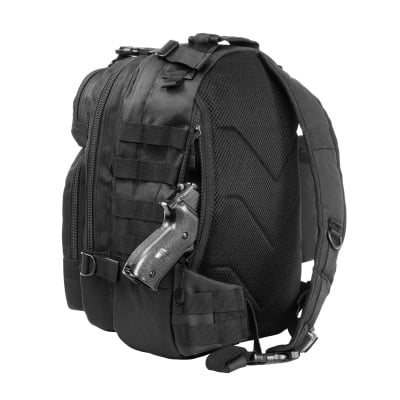 VISM Sling Backpack Pack / Water Bottle Pouch ( Black )