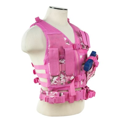 VISM Childrens Tactical Crossdraw Vest ( Pink Camo / XS - S )