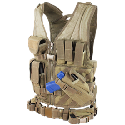 Condor Outdoor Crossdraw Tactical Vest ( Black / XL - XXL )