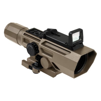 VISM ADO 3-9X42 Scope w/ Integrated Red Dot ( Tan )