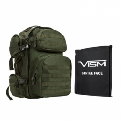 VISM Tactical Backpack with 10X12 Soft Ballistic Panel ( Green )