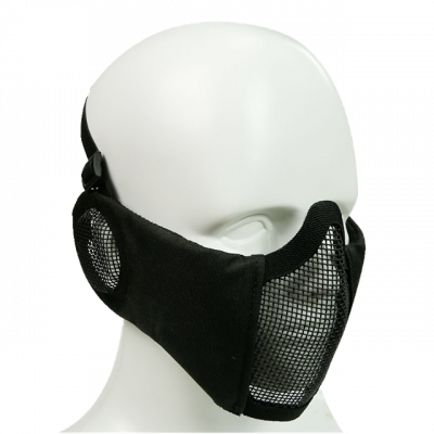 Bravo Airsoft Tactical Gear V4 Strike Metal Mesh Face Mask With Ear Protection ( Option )