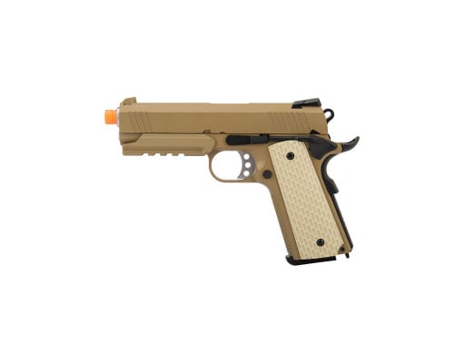 WE Tech Desert Warrior 4.3 1911 Gas Blowback Airsoft Pistol ( Tan )