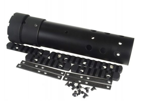 Madbull Airsoft PRI 9" Gen. 3 SPR Polymer Round Handguard Rail System ( Black )