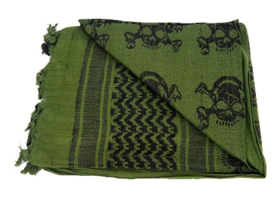 Tac 9 AC-3080 Shemagh Tactical Skull Pattern ( OD Green )