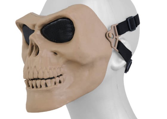 Tac 9 AC-318TN Mesh Skull Full Face Mask Gen2 ( Tan )