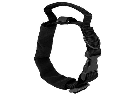 WoSporT Reinforced Dog Collar w/ Handle ( Black )