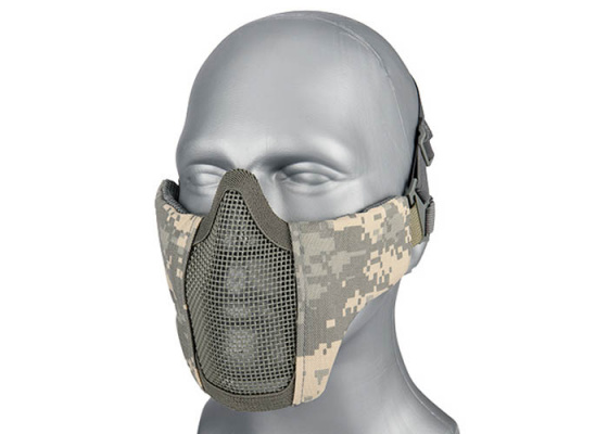 WoSporT Steel Mesh Nylon Lower Face Mask ( ACU )