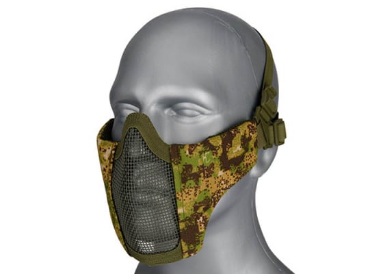 WoSporT Steel Mesh Nylon Lower Face Mask ( Greenzone )