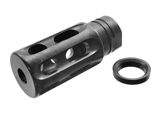 Atlas Custom Works 14mm CCW Airsoft Breacher Muzzle Brake ( Black )