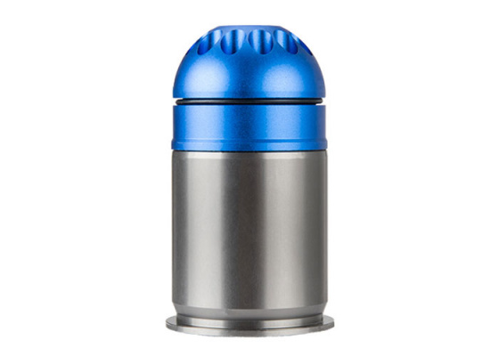 Atlas Custom Works Airsoft 60 rd. Grenade Shell ( Blue / Silver )