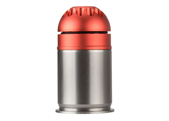 Atlas Custom Works Airsoft 60 rd. Grenade Shell ( Black / Red )