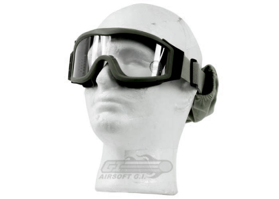 Lancer Tactical CA-201G Airsoft Safety Clear Lens Goggles Basic ( OD Green )