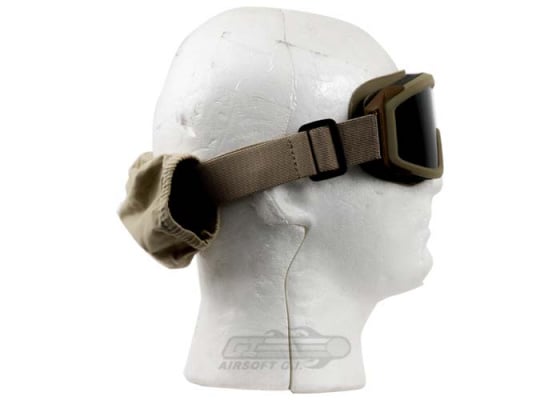 Lancer Tactical CA-203T Airsoft Safety Smoke / Clear / Yellow Multi Lens Kit Goggles Basic ( Tan )