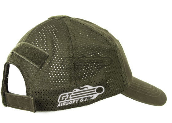 Airsoft GI Tactical Embroidered Mesh Handy Cap ( OD Green )