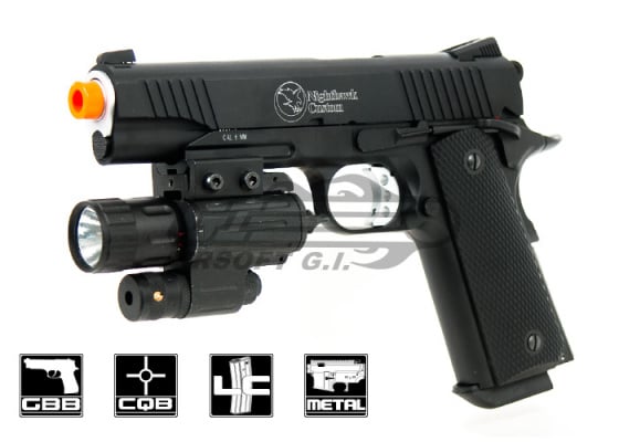 RWA Nighthawk Custom Recon 1911 Blowback CO2 Airsoft Pistol ( Black )