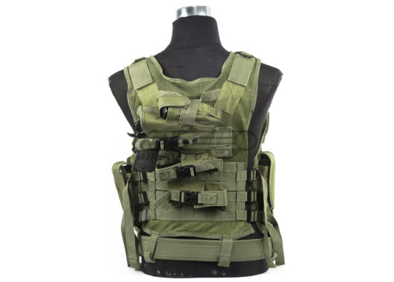 Defcon 600 Denier Tactical Crossdraw Vest ( OD Green )