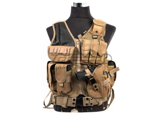 Defcon 600 Denier Tactical Crossdraw Vest ( Tan )