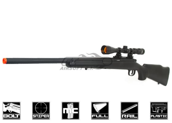 JG JG376B M70 Bolt Action Spring Sniper Airsoft Rifle ( Black )