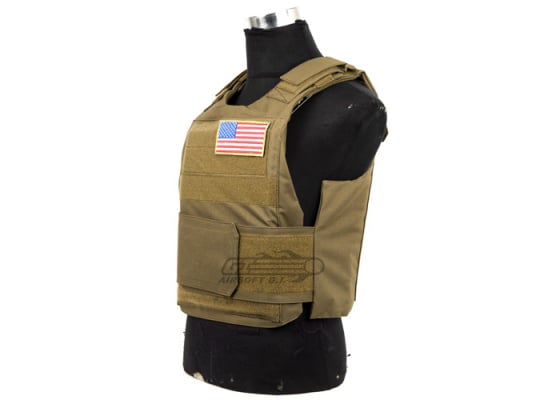 Lancer Tactical Slick Plate Carrier ( Tan )